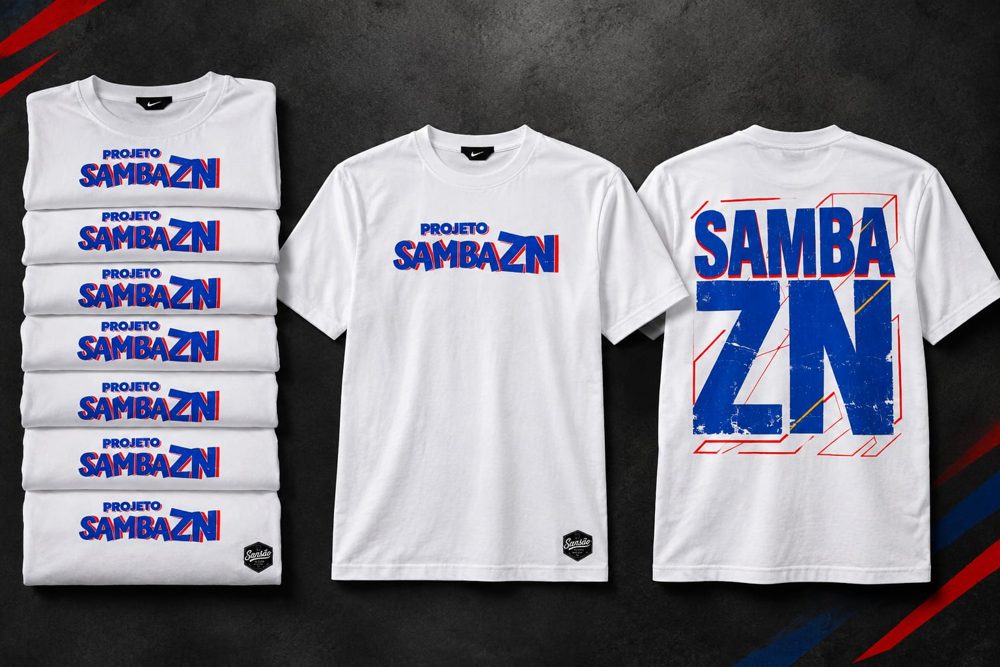 Camisetas oficiais do Projeto Samba ZN
